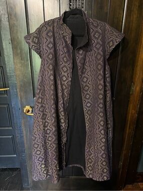 Tunic renaissance medieval faire festival purple gold handmade sleeveless